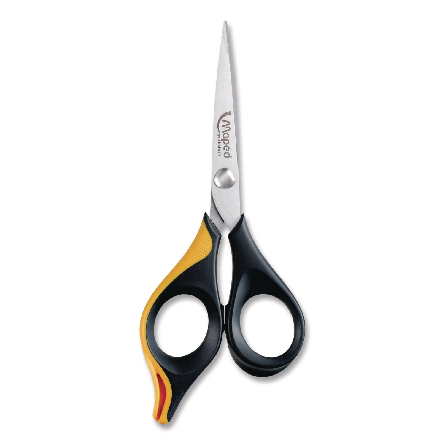 maped-helix-ultimate-precision-soft-grip-multipurpose-scissors-5-75-long-3-cut-length-straight-black-orange-handle-mhx690210_1